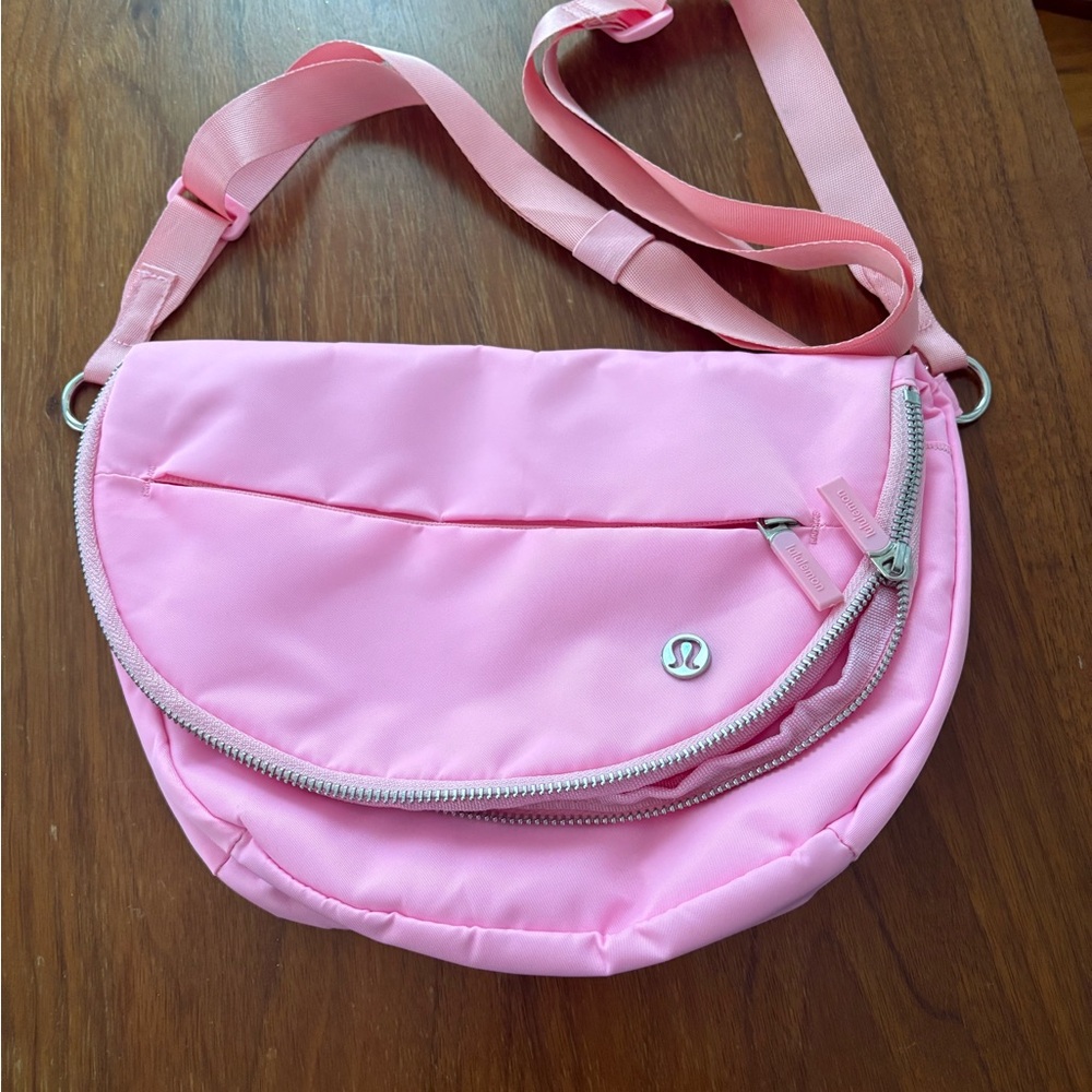 Lululemon Athletica Pink Crossbody Bag with Adjustable Strap